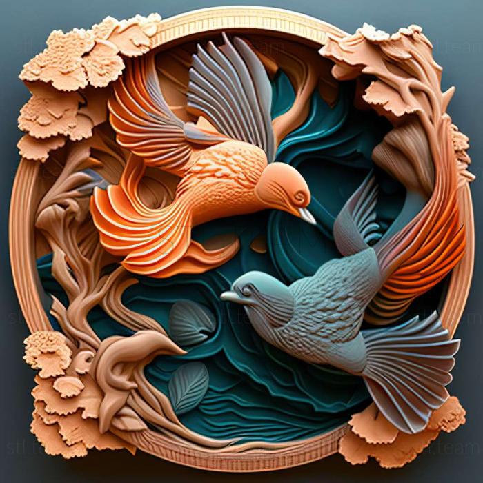 3D модель Fowl Play A Differently Colored Yorunozuku Catch It (STL)